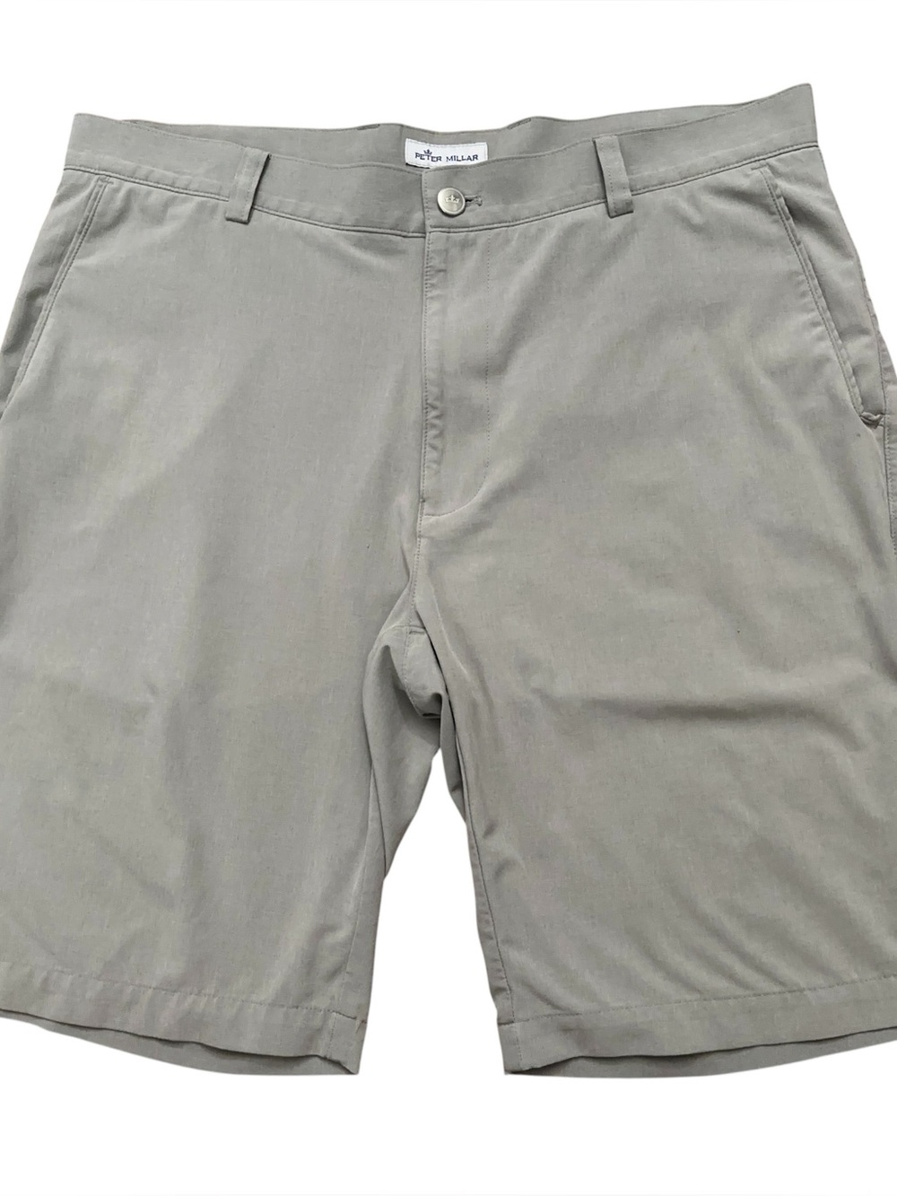 Peter Millar Shackleford Performance Hybrid Shorts Mens 34 Golf Stretch Gray